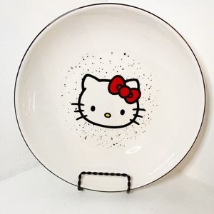 Sanrio Hello Kitty Holiday Ceramic Dinner Plate Pasta Bowl Dish Decor  Pink  9”